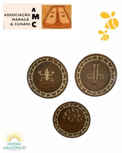 Conjunto Prato de Parede Grafismo Cunani